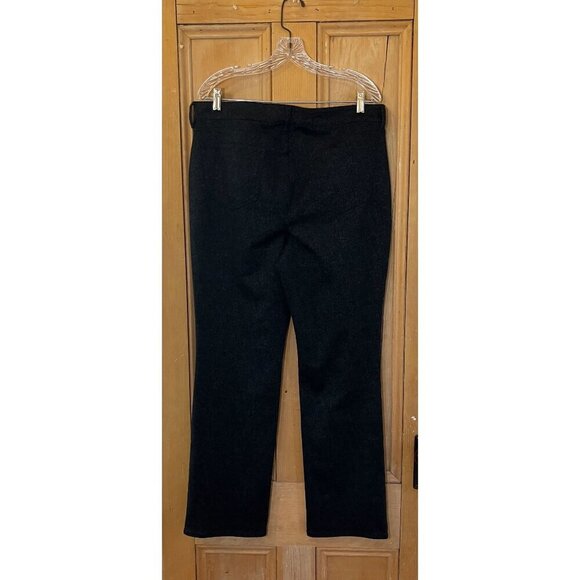 NYDJ Womens Marilyn Straight Herringbone Heights Pants Size 14 Black AN EXC - Picture 5 of 11